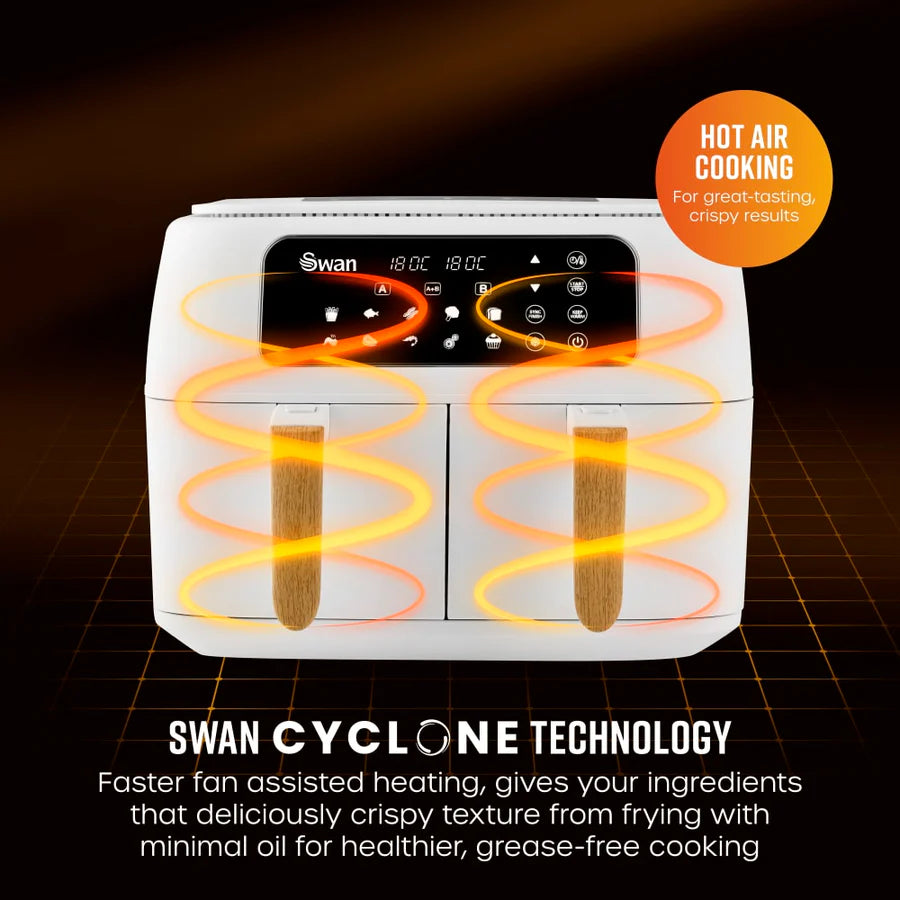 Freidora de aire Swan Nordi Dual 8L 13 en 1 | SD10410