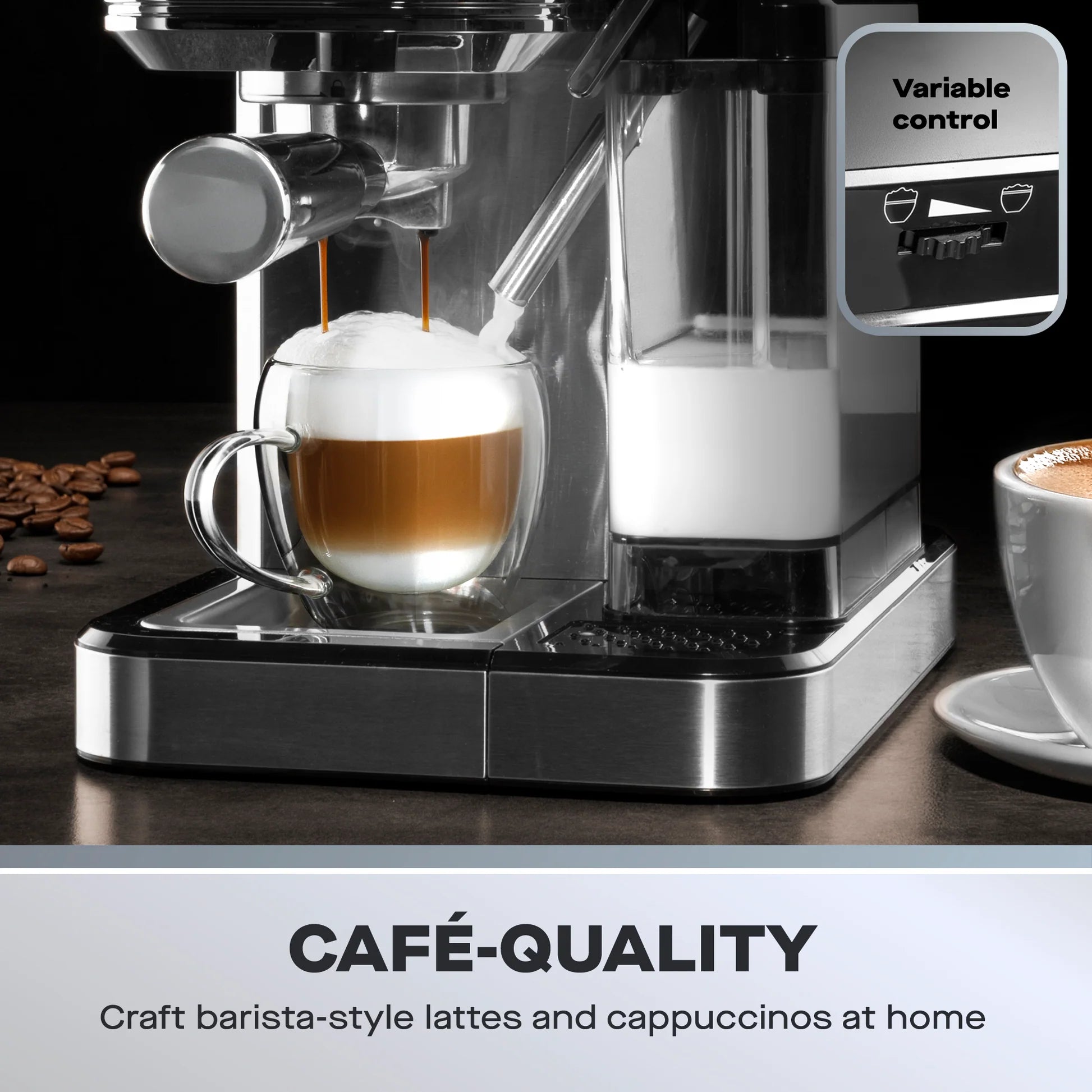 Daewoo 20 Bar One Touch Espresso Coffee Machine - SDA2917GE