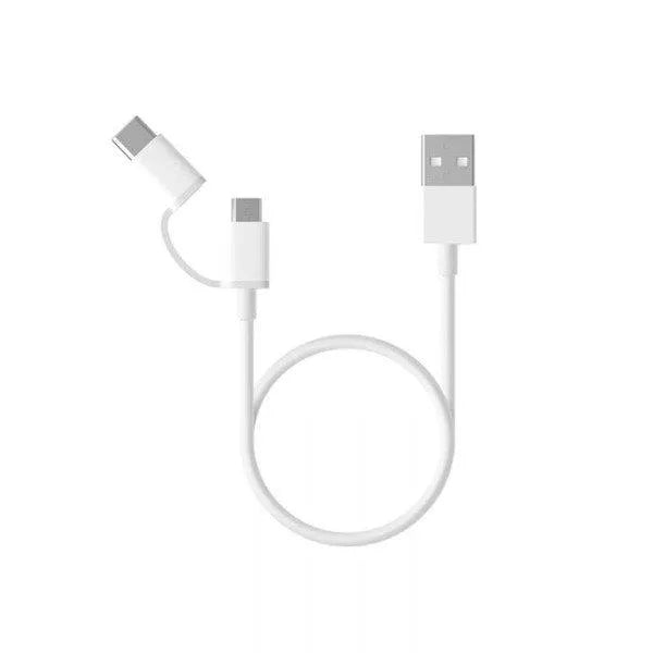 Cable USB 2 en 1 Xiaomi Mi Micro USB + USB Tipo-C | Cable USB | 100 cm - SJV4082TY