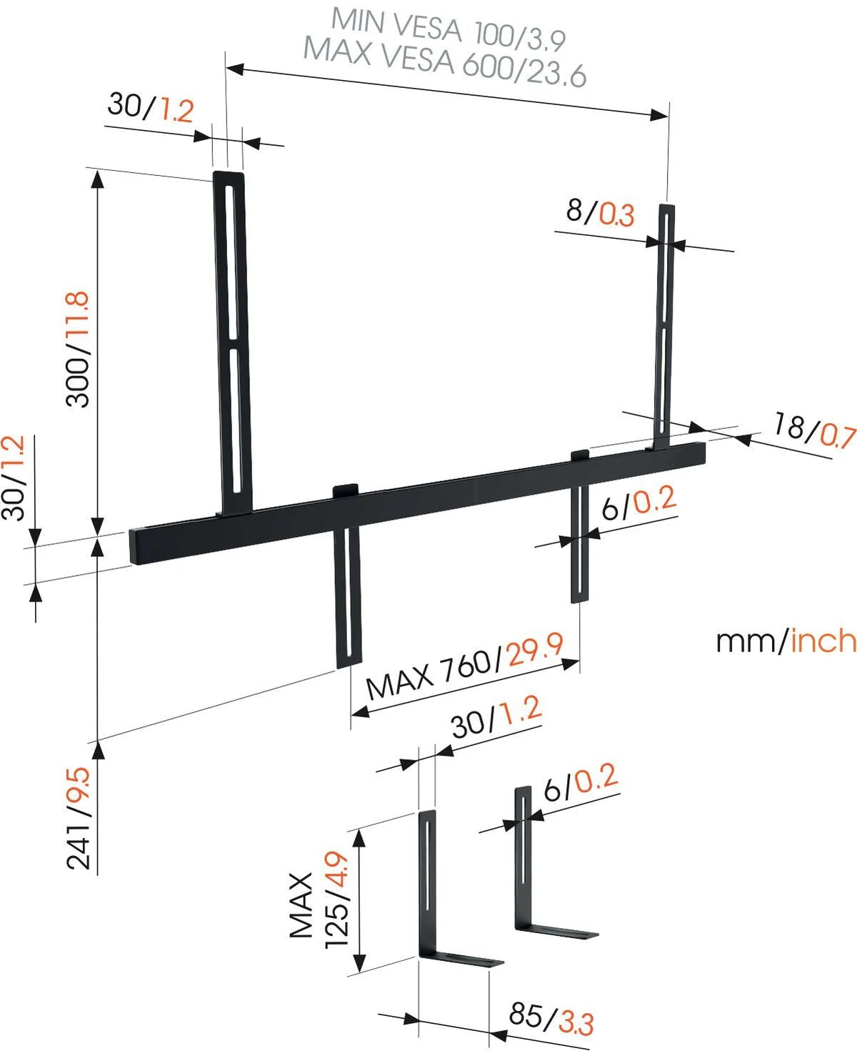 Vogel's Universal Sound Bar Mount