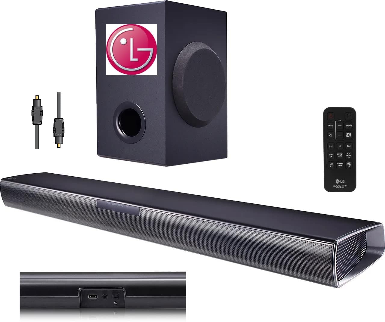 Barra de sonido Bluetooth LG con subwoofer inalámbrico - SQC1