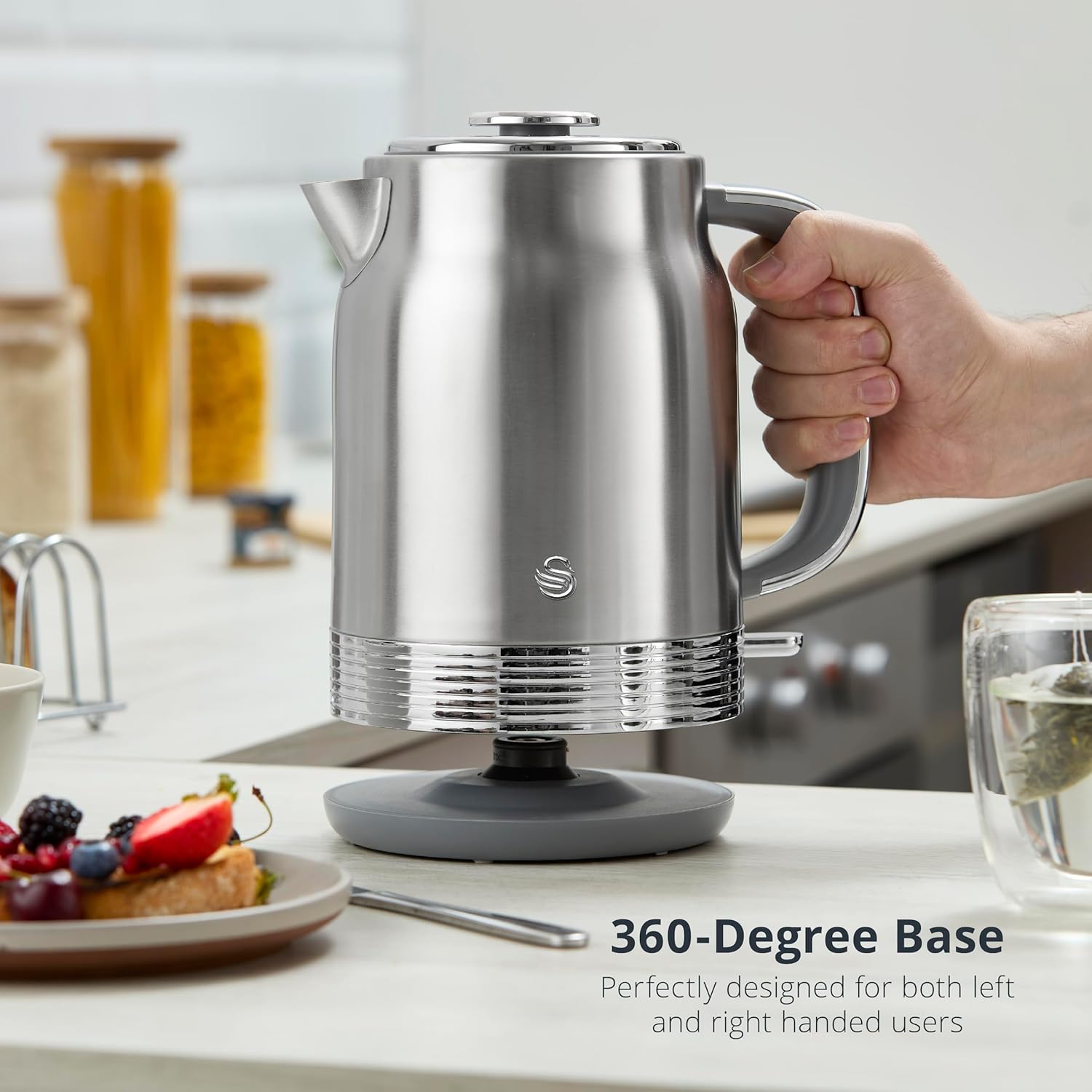 Swan Retro 1.7L 3KW Stainless Jug Kettle