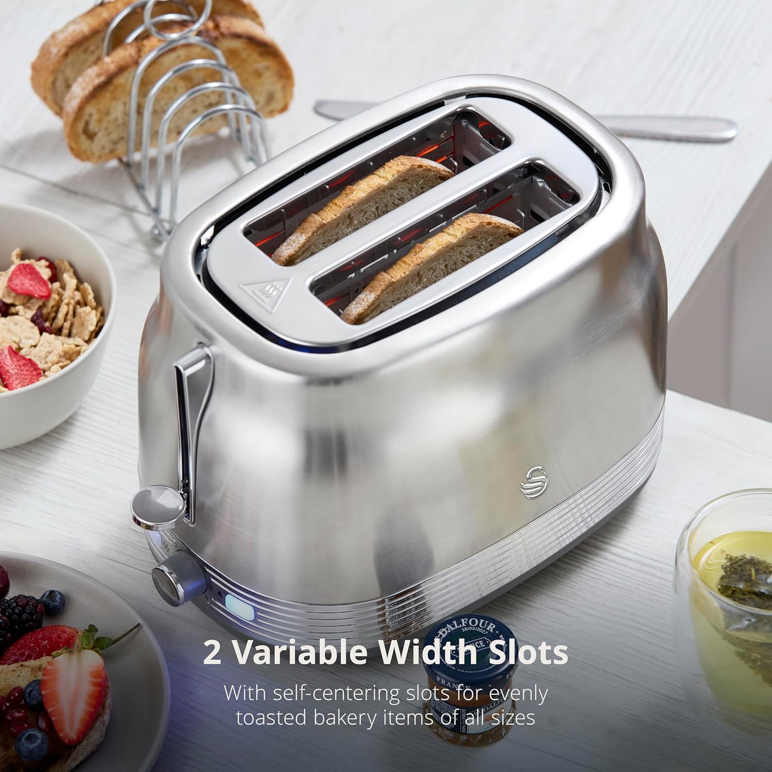 Swan Retro Stainless 2 Slice Toaster