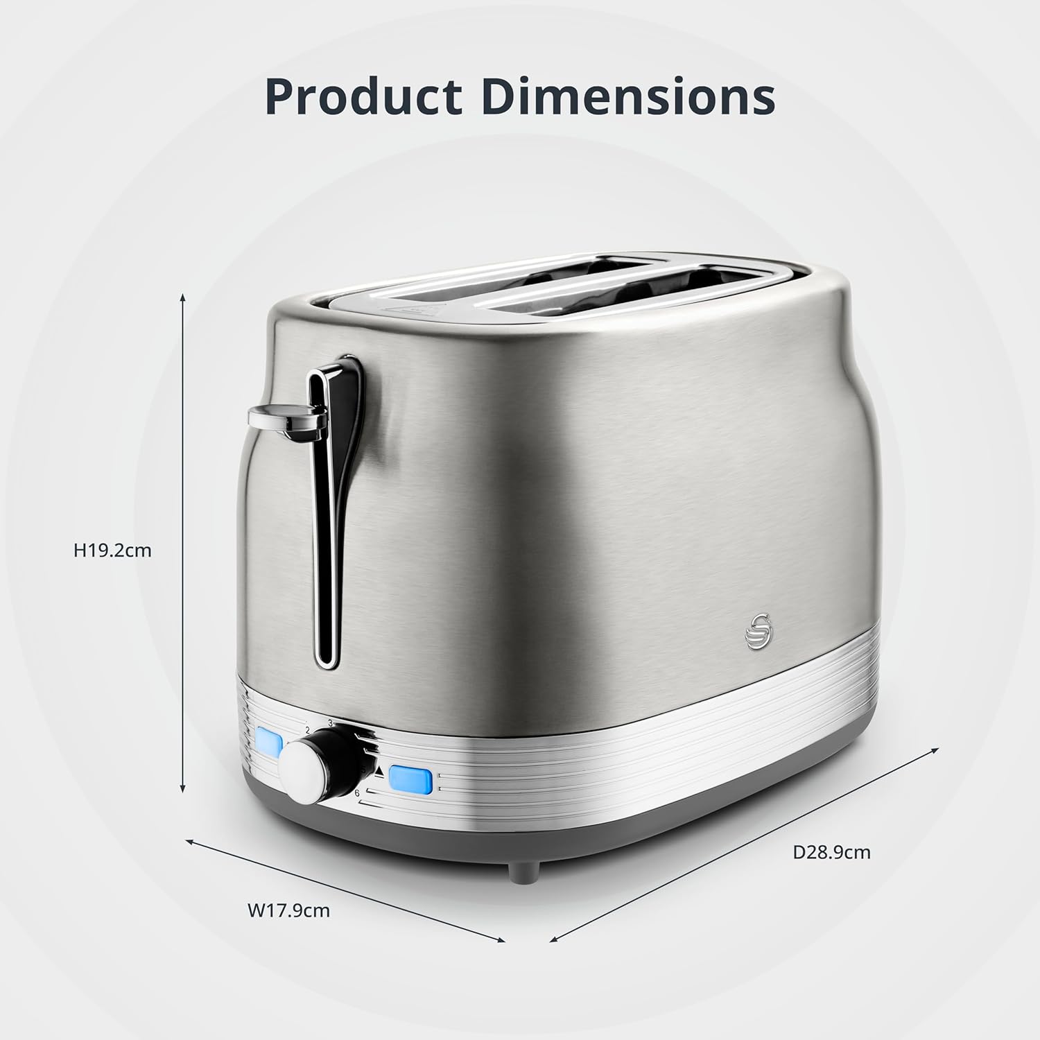 Swan Retro Stainless 2 Slice Toaster
