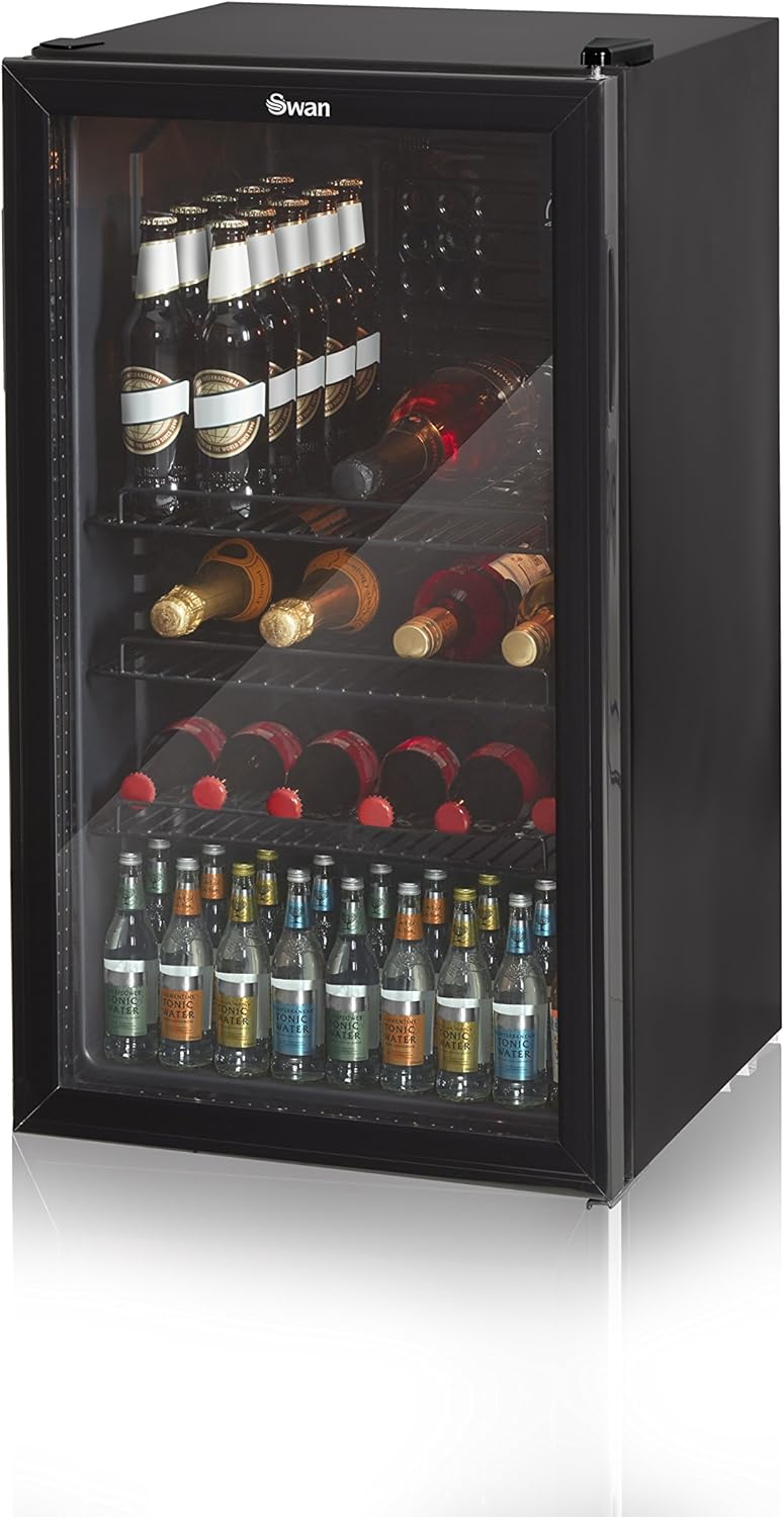 Swan 80L Black Undercounter Fridge - SR12030BN