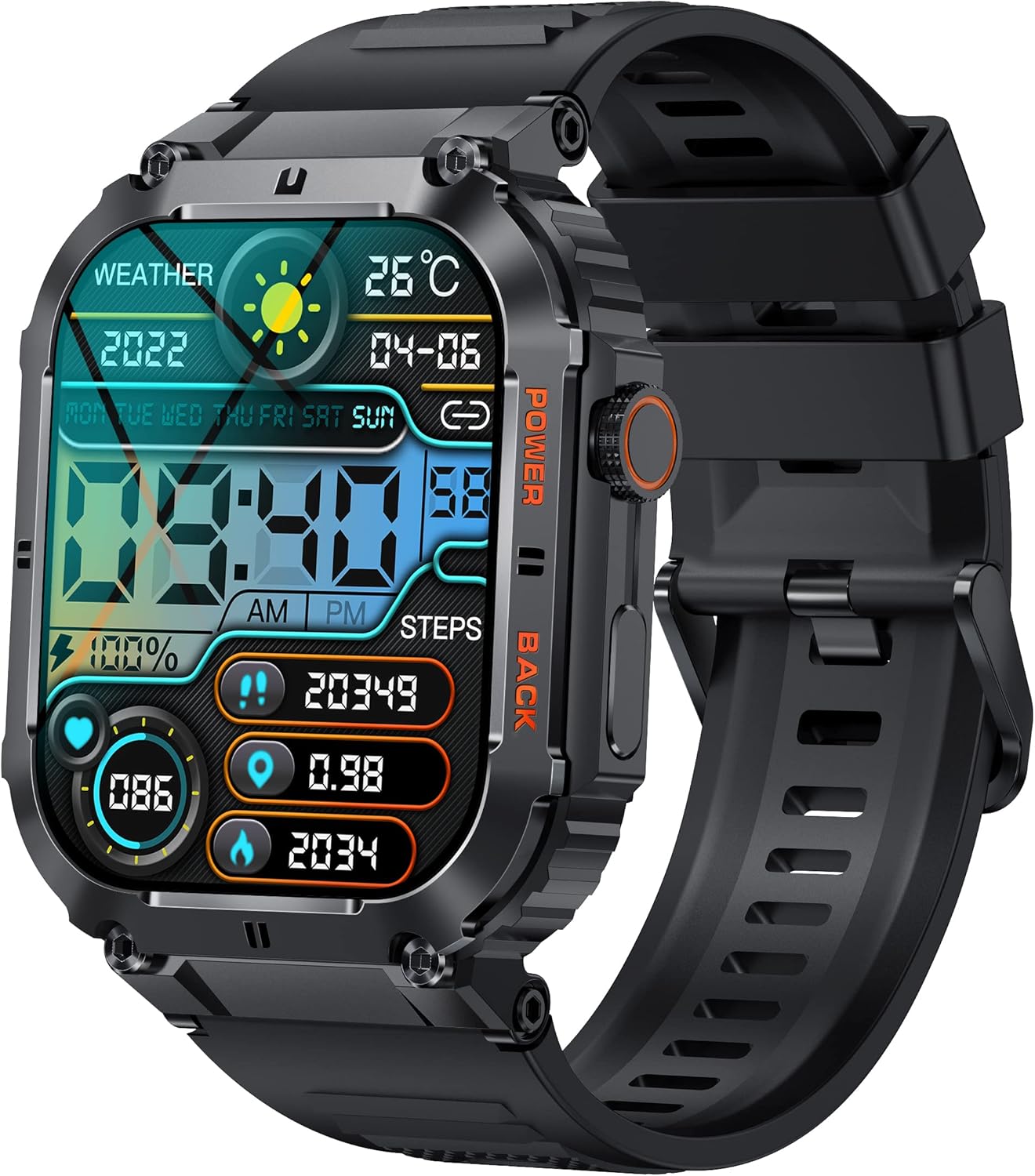 Denver Bluetooth Smart Watch / Heartrate, Blood Pressure & Oxygen Sensor - SWC-191B