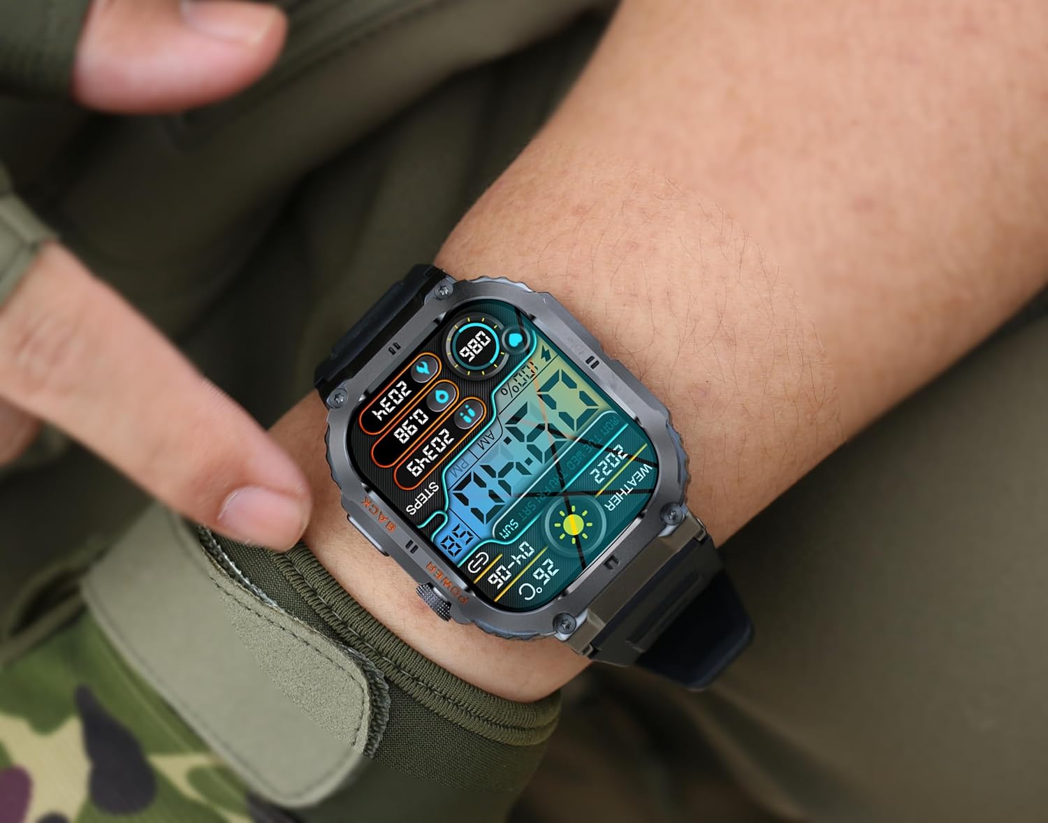 Denver Bluetooth Smart Watch / Heartrate, Blood Pressure & Oxygen Sensor - SWC-191B