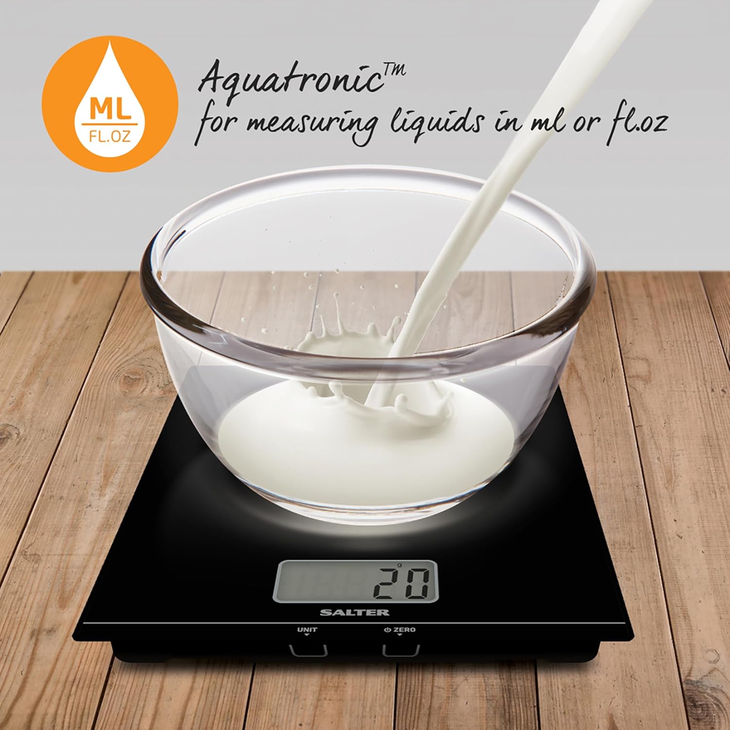 Salter 1172 Large Platform Digital Kitchen Scale | Black