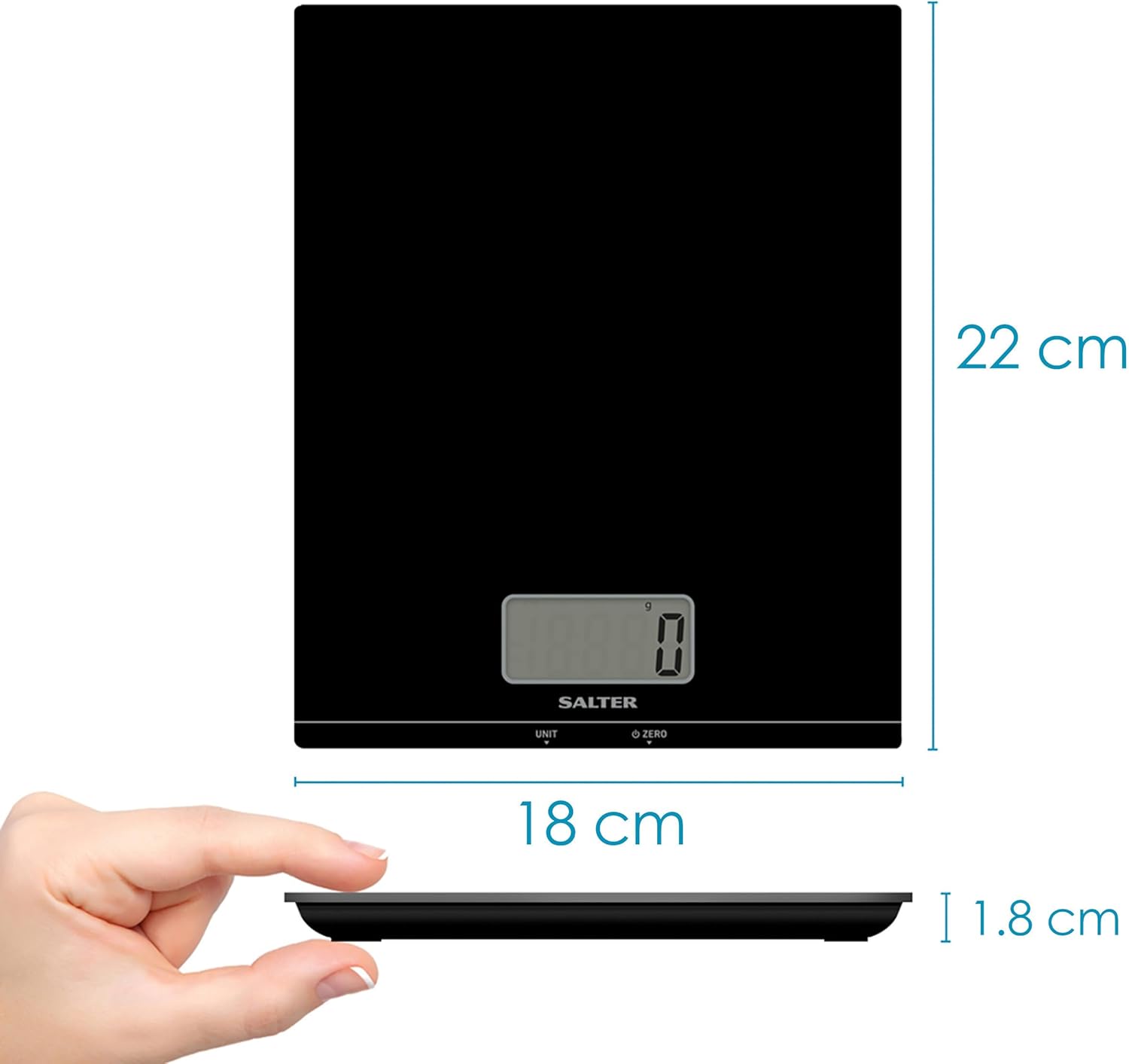 Salter 1172 Large Platform Digital Kitchen Scale | Black