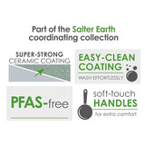 Salter Earth Non-Stick 3-Piece Saucepan Set 16/18/20 cm | Green