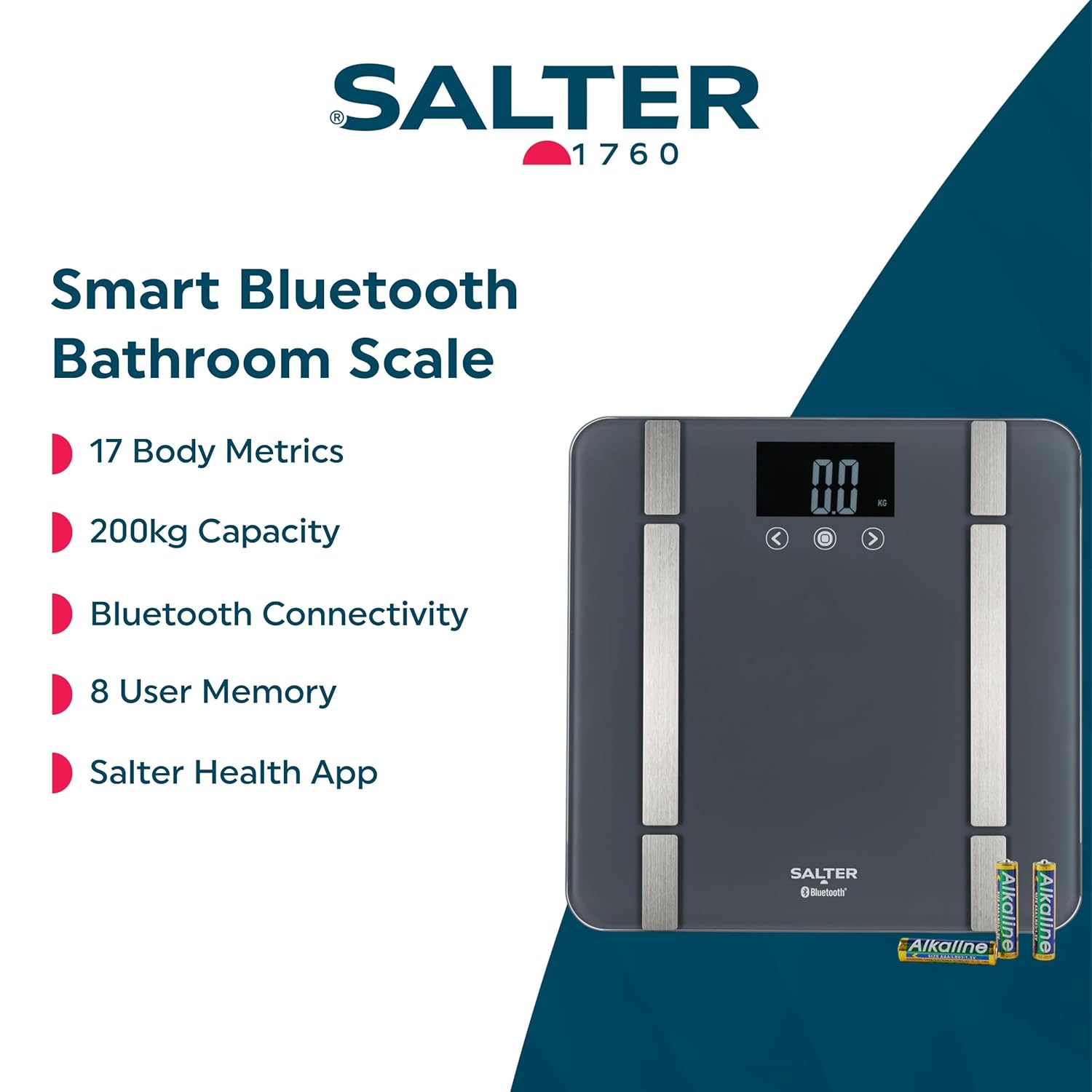 Salter Smart Bluetooth Bathroom Scale – Grey
