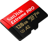 SanDisk 128GB Extreme PRO microSDXC UHS-I Card with Adapter - SDSQXCD-128G-GN6MA