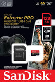 SanDisk 128GB Extreme PRO microSDXC UHS-I Card with Adapter - SDSQXCD-128G-GN6MA