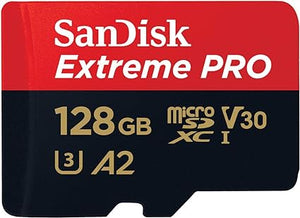 SanDisk 128GB Extreme PRO microSDXC UHS-I Card with Adapter - SDSQXCD-128G-GN6MA