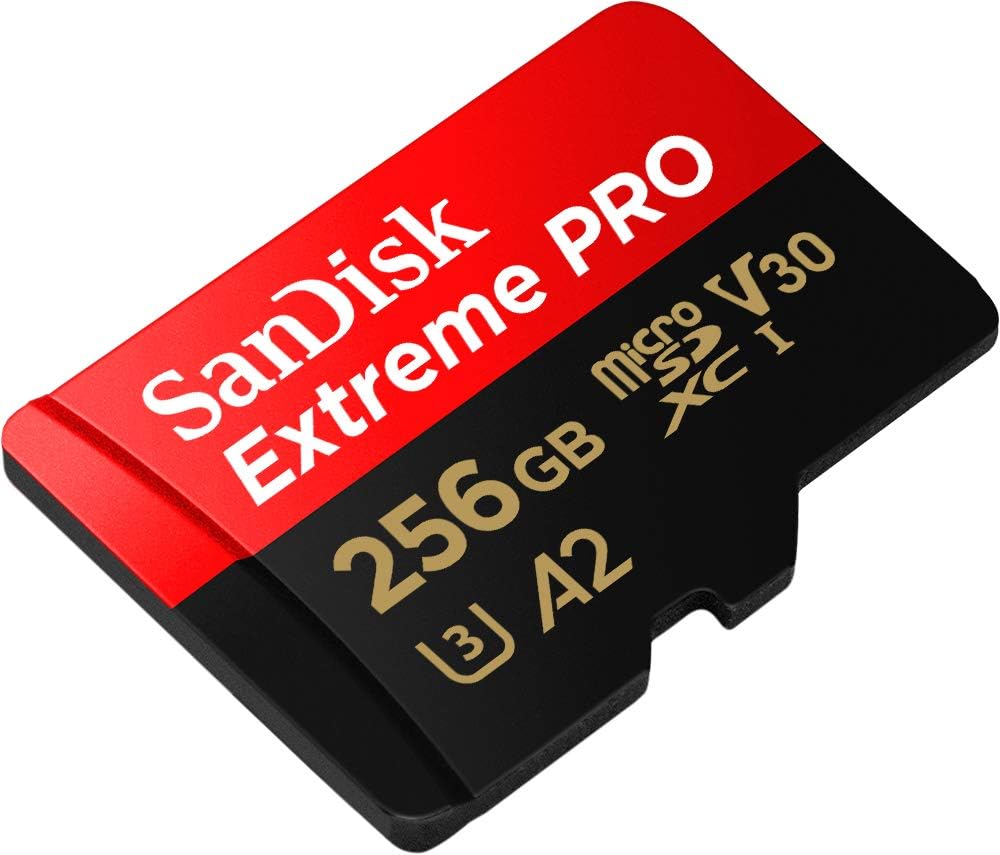SanDisk 256GB Extreme PRO microSDXC UHS-I Card with Adapter - SDSQXCD-256G-GN6MA