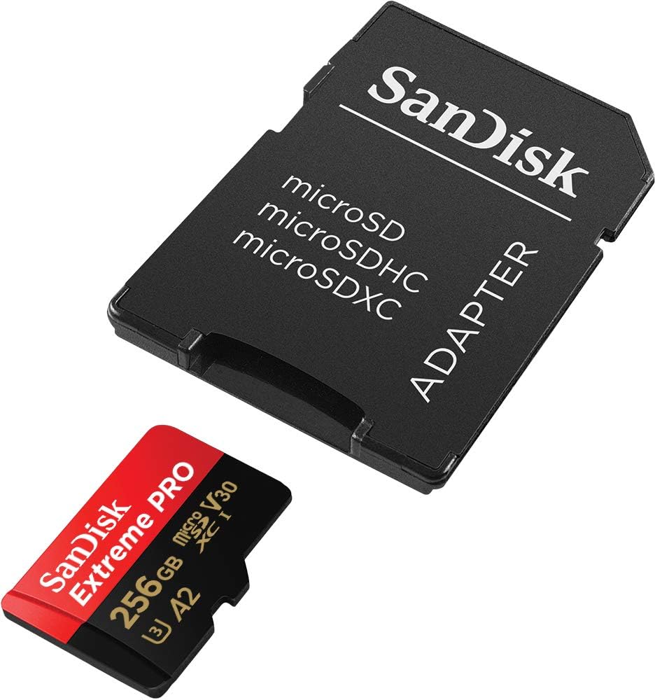 Tarjeta microSDXC UHS-I SanDisk Extreme PRO de 256 GB con adaptador - SDSQXCD-256G-GN6MA