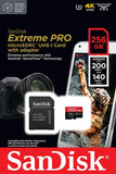 SanDisk 256GB Extreme PRO microSDXC UHS-I Card with Adapter - SDSQXCD-256G-GN6MA