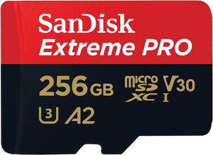 SanDisk 256GB Extreme PRO microSDXC UHS-I Card with Adapter - SDSQXCD-256G-GN6MA