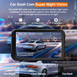 Ssontong A16W 2.5K QUAD HD 1440P Dash Cam Front with 128GB Card