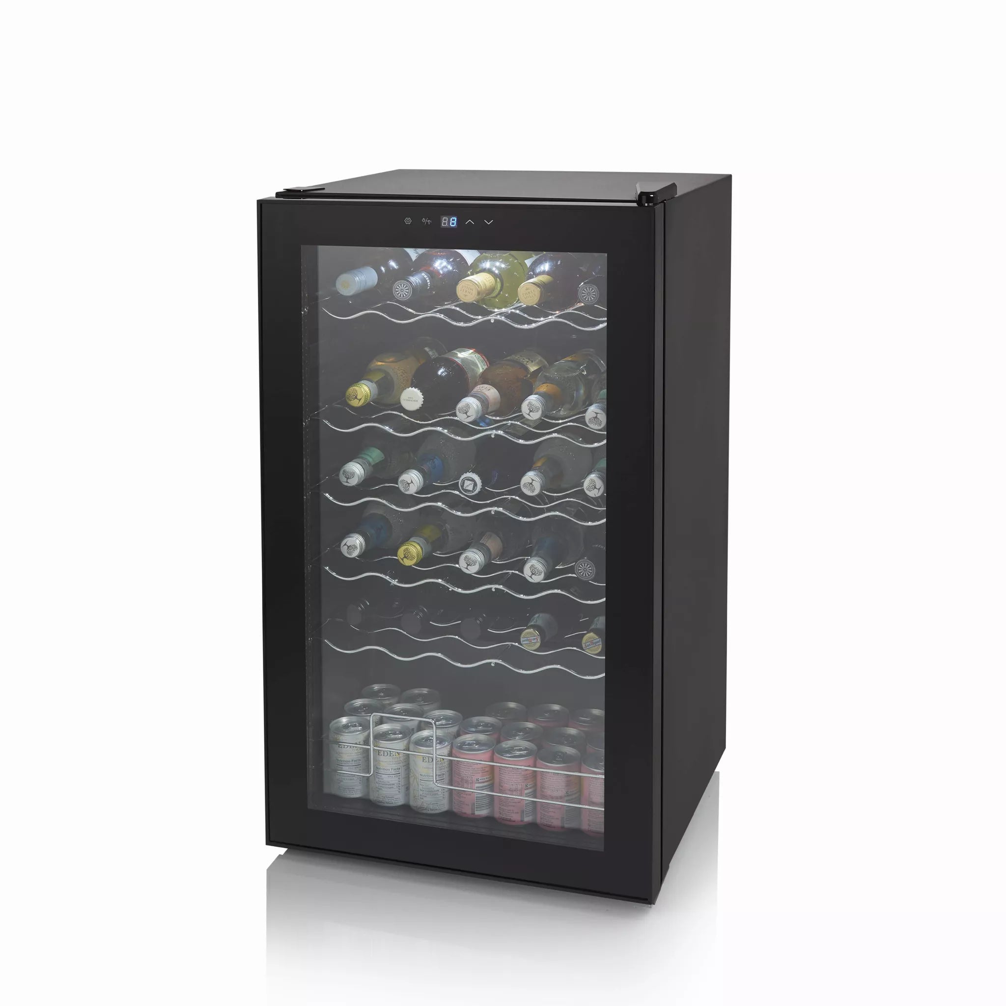Swan 34 Bottle Glass Fronted Wine Cooler - SR12040BN