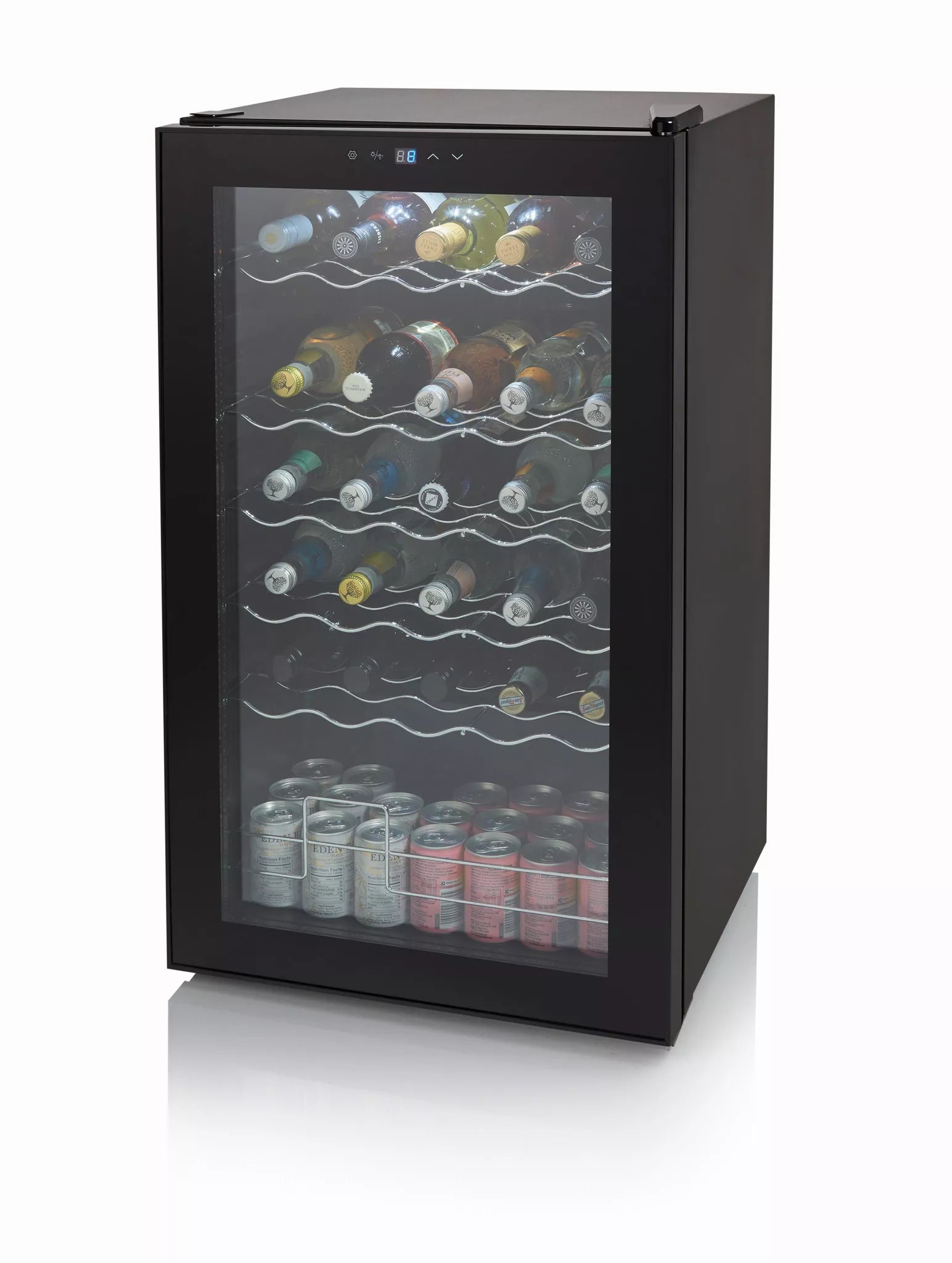 Swan 34 Bottle Glass Fronted Wine Cooler - SR12040BN