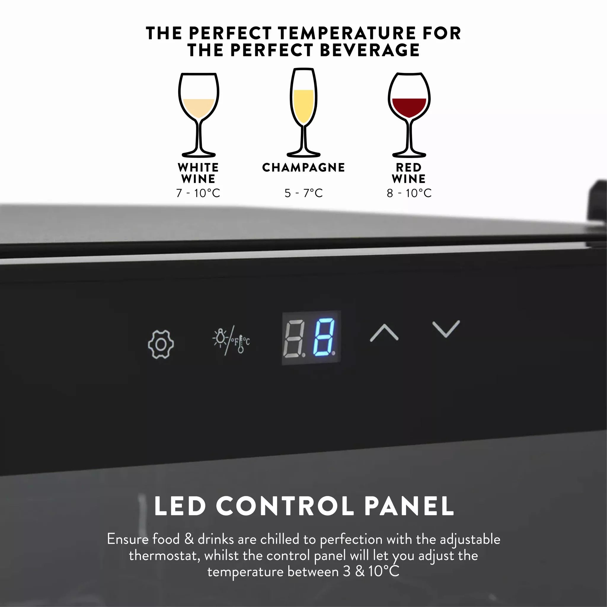 Swan 34 Bottle Glass Fronted Wine Cooler - SR12040BN