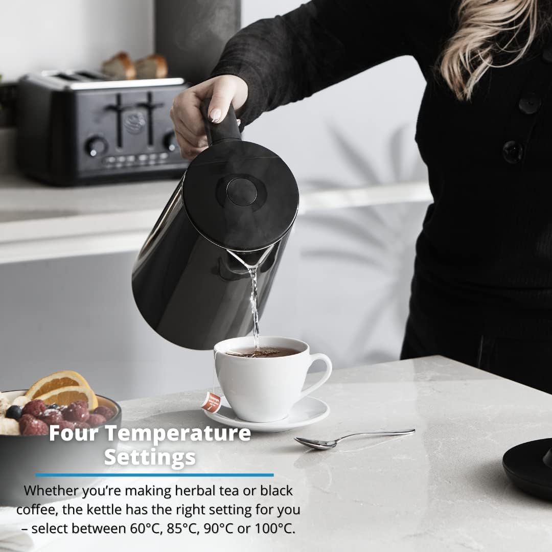 Hervidor inteligente Swan Alexa de 1,5 l | Negro
