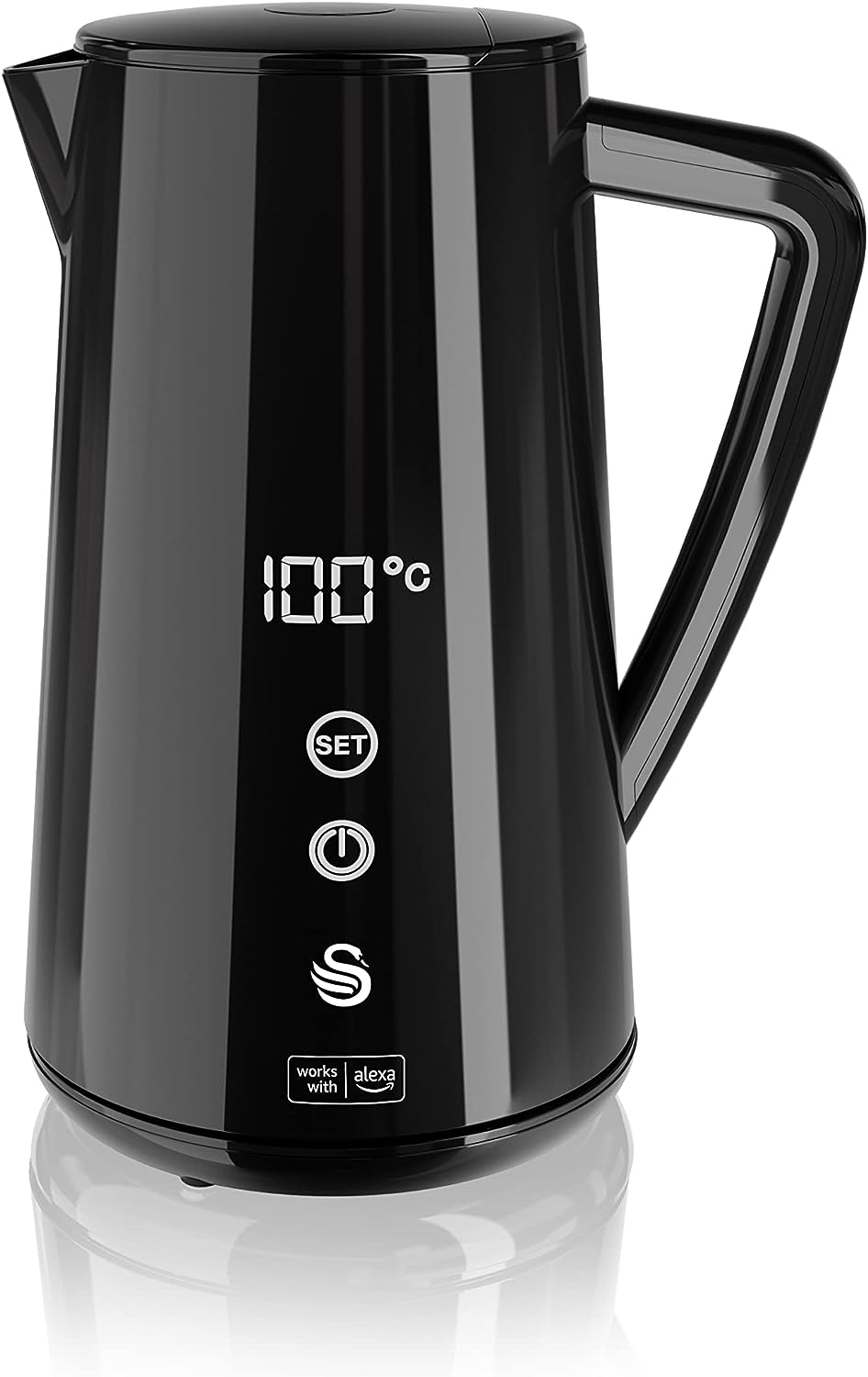 Hervidor inteligente Swan Alexa de 1,5 l | Negro