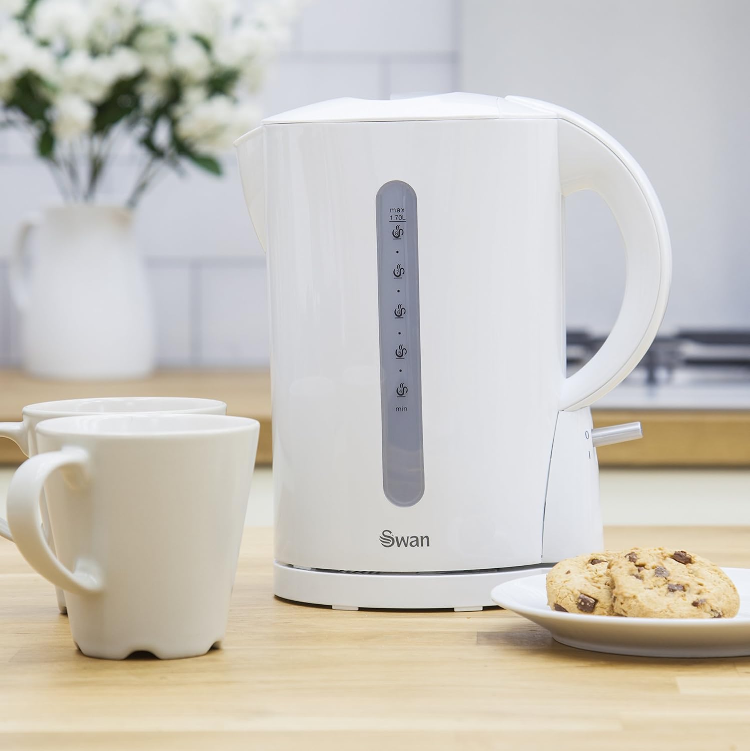 Swan Cordless Jug Kettle 1.7L White - SK18121