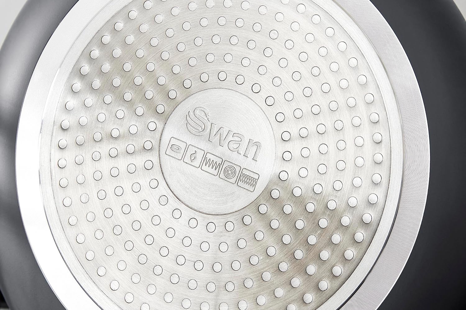 Juego de sartenes antiadherentes Swan Nordic de 4 piezas | Gris - SWPS35010GRYN