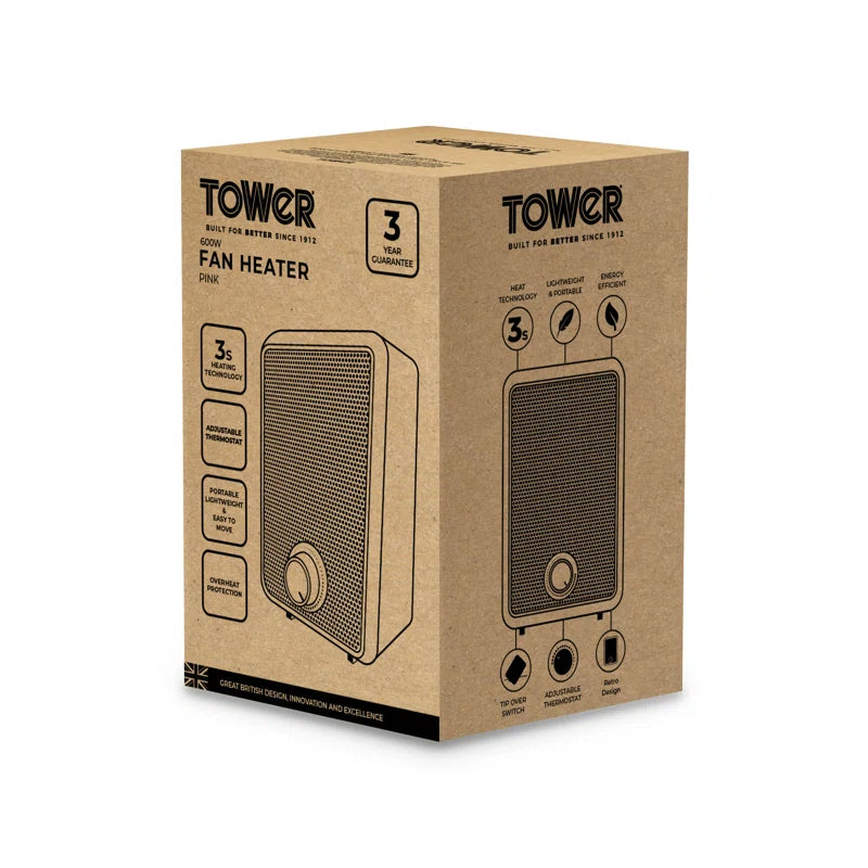 Tower Fan Heater with 3 Second Heating