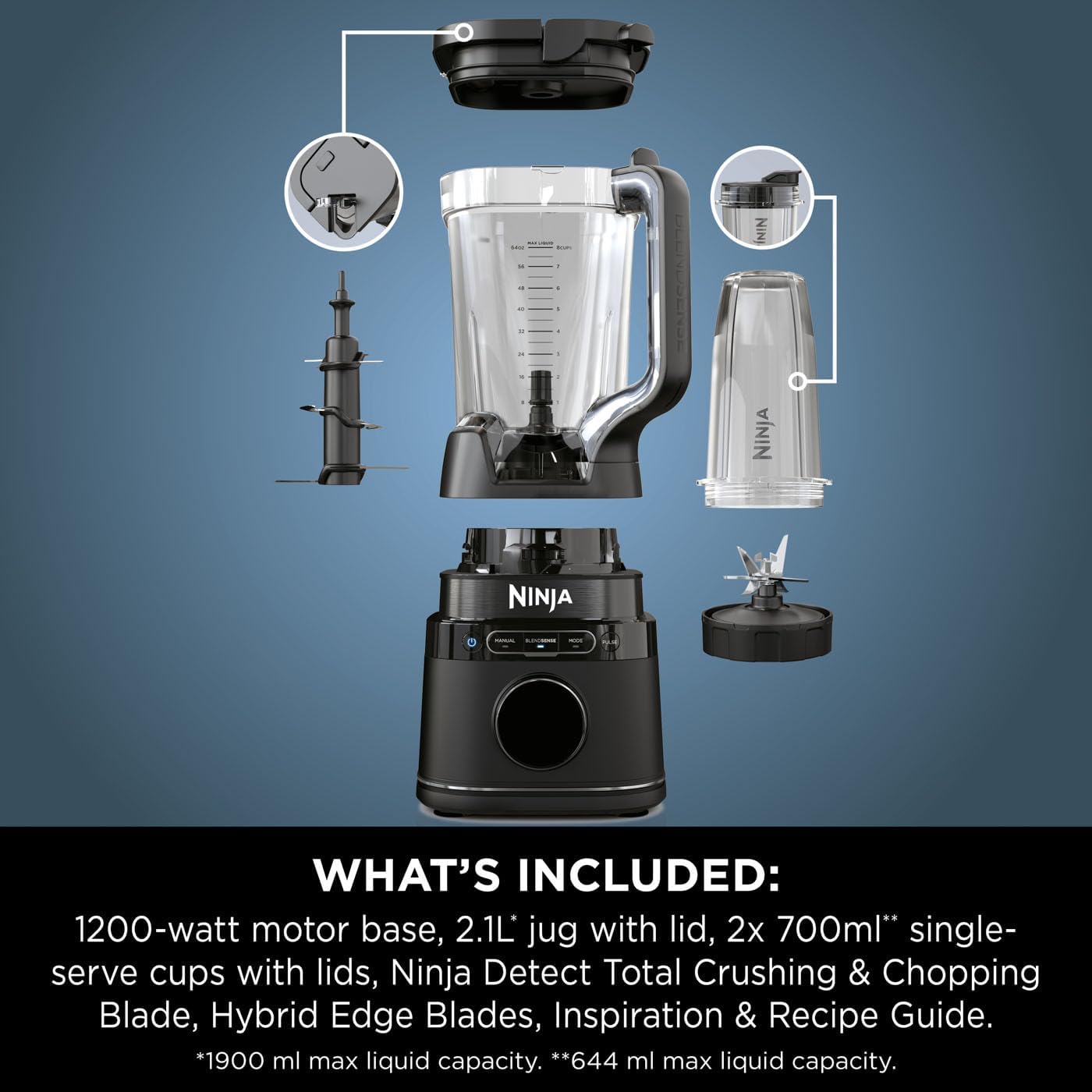Ninja Detect Power Blender Pro & Single Serve - TB301UK