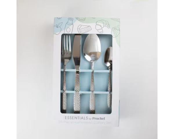 Essentials by ProChef 24 Piece Hammered Cutlery Set - TBW1008GE