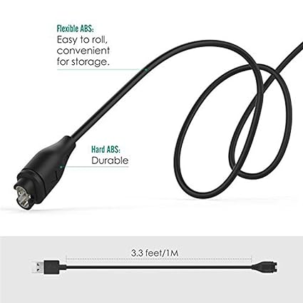 Techgear USB Charging Power Sync Cable for Garmin Fenix