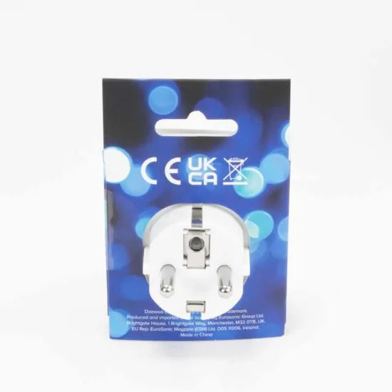 Adaptador de viaje europeo Daewoo de 1 vía, 2 USB, 5 V, 2,4 A