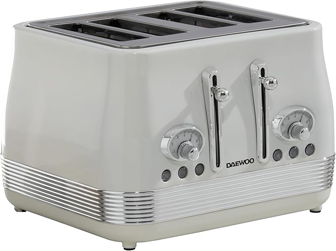 Daewoo Denver 4 Slice Toaster – Buttermilk Cream