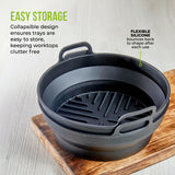 Tower 2-piece Non-Stick Round Foldable Silicone Tray Set - T843090