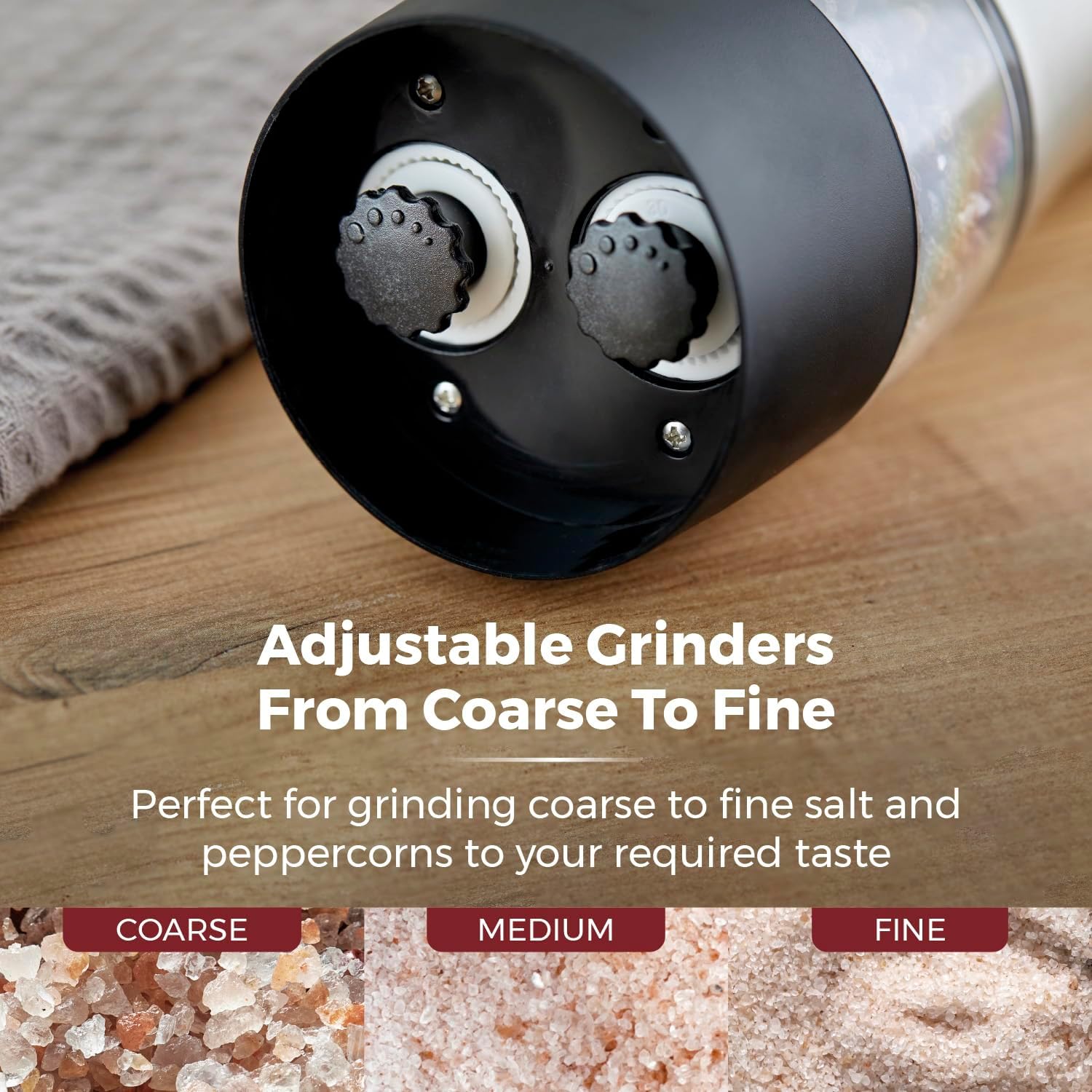 Molinillo doble de sal y pimienta Tower - T832248