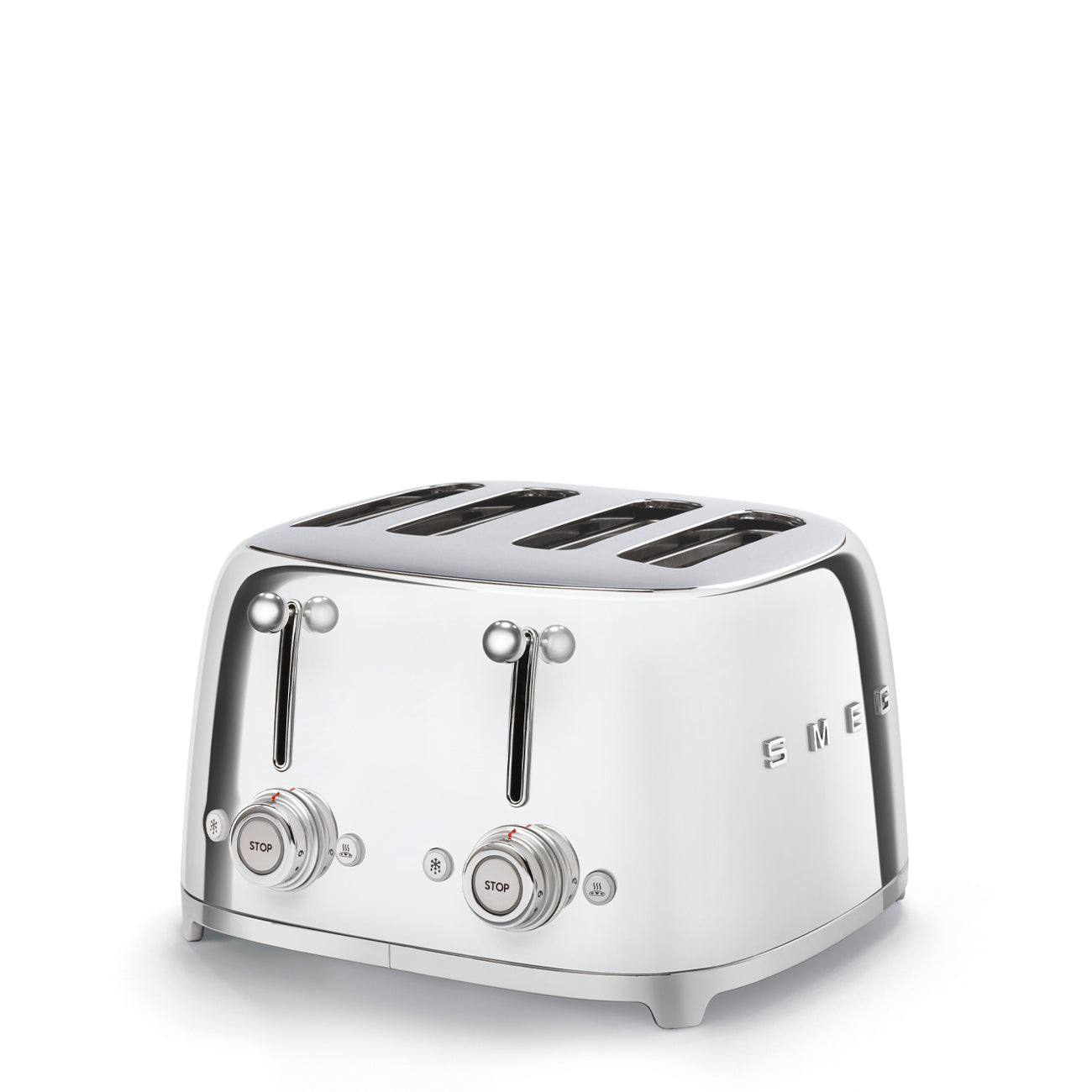 Smeg 50's Style 4 Slice, 2 Long Slot Toaster Gloss Steel - TSF03