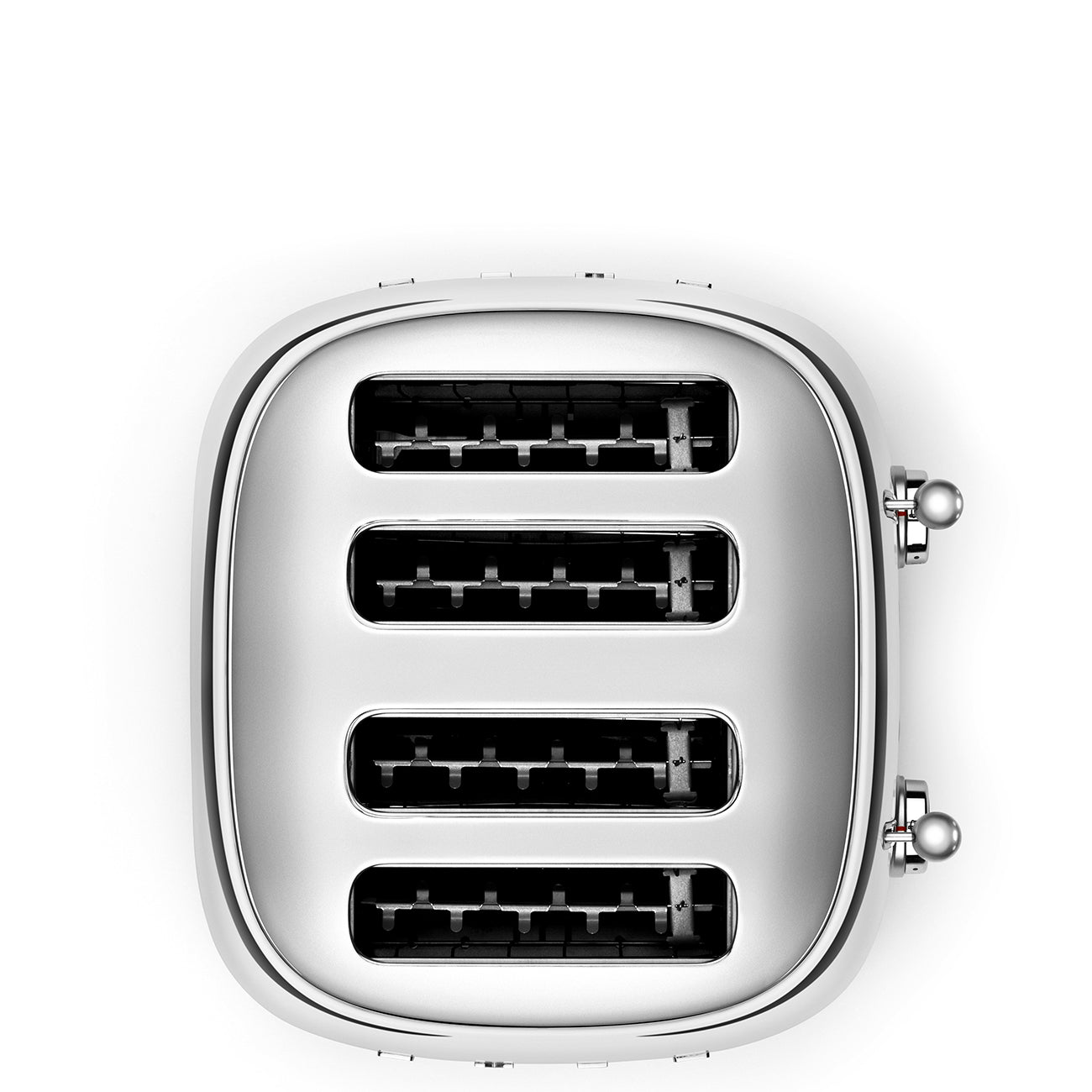 Smeg 50's Style 4 Slice, 2 Long Slot Toaster Gloss Steel - TSF03