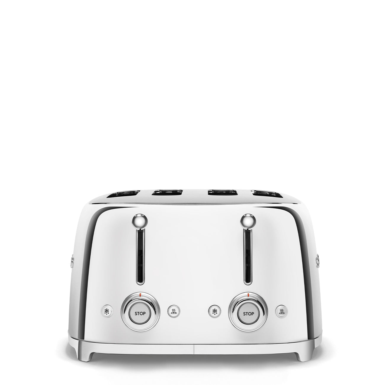 Smeg 50's Style 4 Slice, 2 Long Slot Toaster Gloss Steel - TSF03