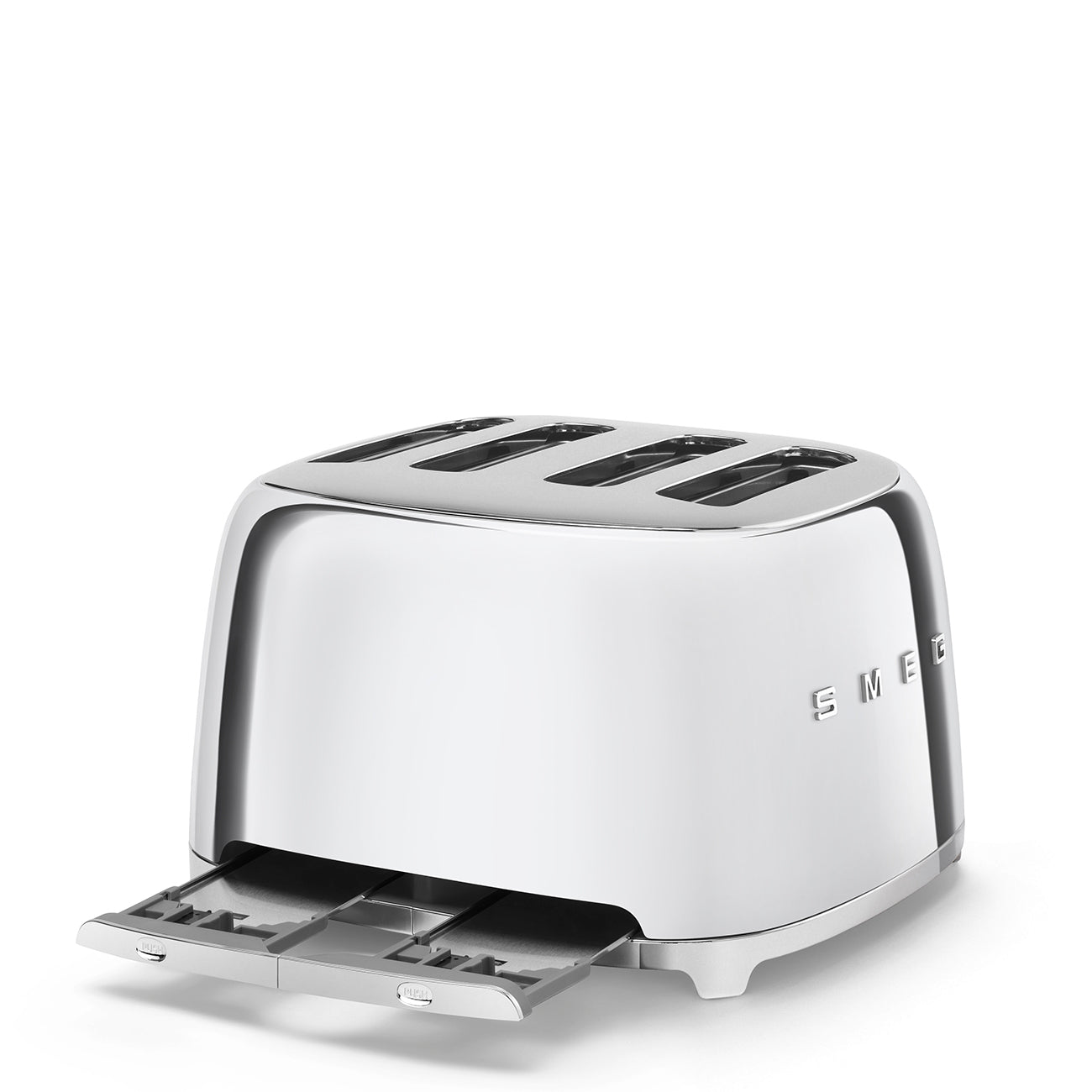 Smeg 50's Style 4 Slice, 2 Long Slot Toaster Gloss Steel - TSF03