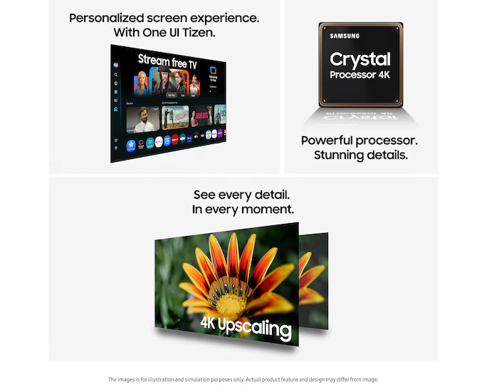 Samsung 43" Crystal 4K UHD Smart Television - TU43U7025FKXXC