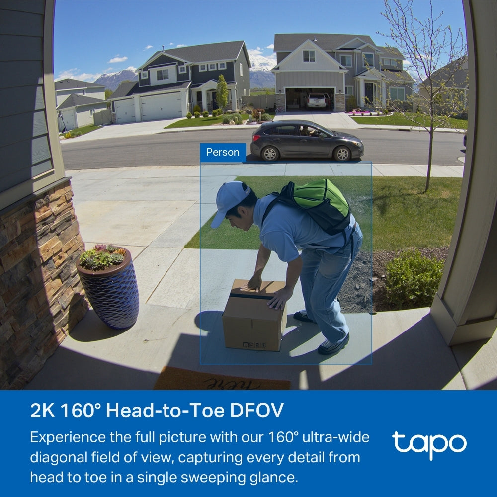 tp-link Tapo TD21 Smart Battery Video Doorbell + Chime Included