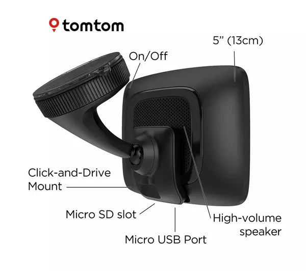 Navegador GPS TomTom Go Essential de 5" con cobertura completa de Europa de por vida 