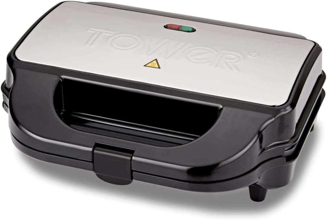 Tower 3-in-1 Deep Filled Sandwich Maker | Silver - T27032