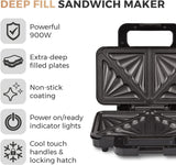 Tower Deep Filled Sandwich Maker | Rose Gold - T27031RG