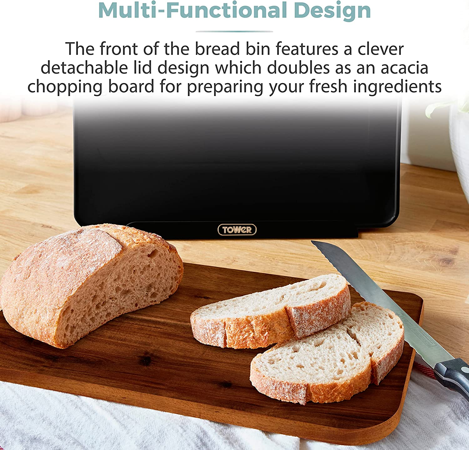 Juego de almacenamiento de 5 piezas de acacia Tower Scandi