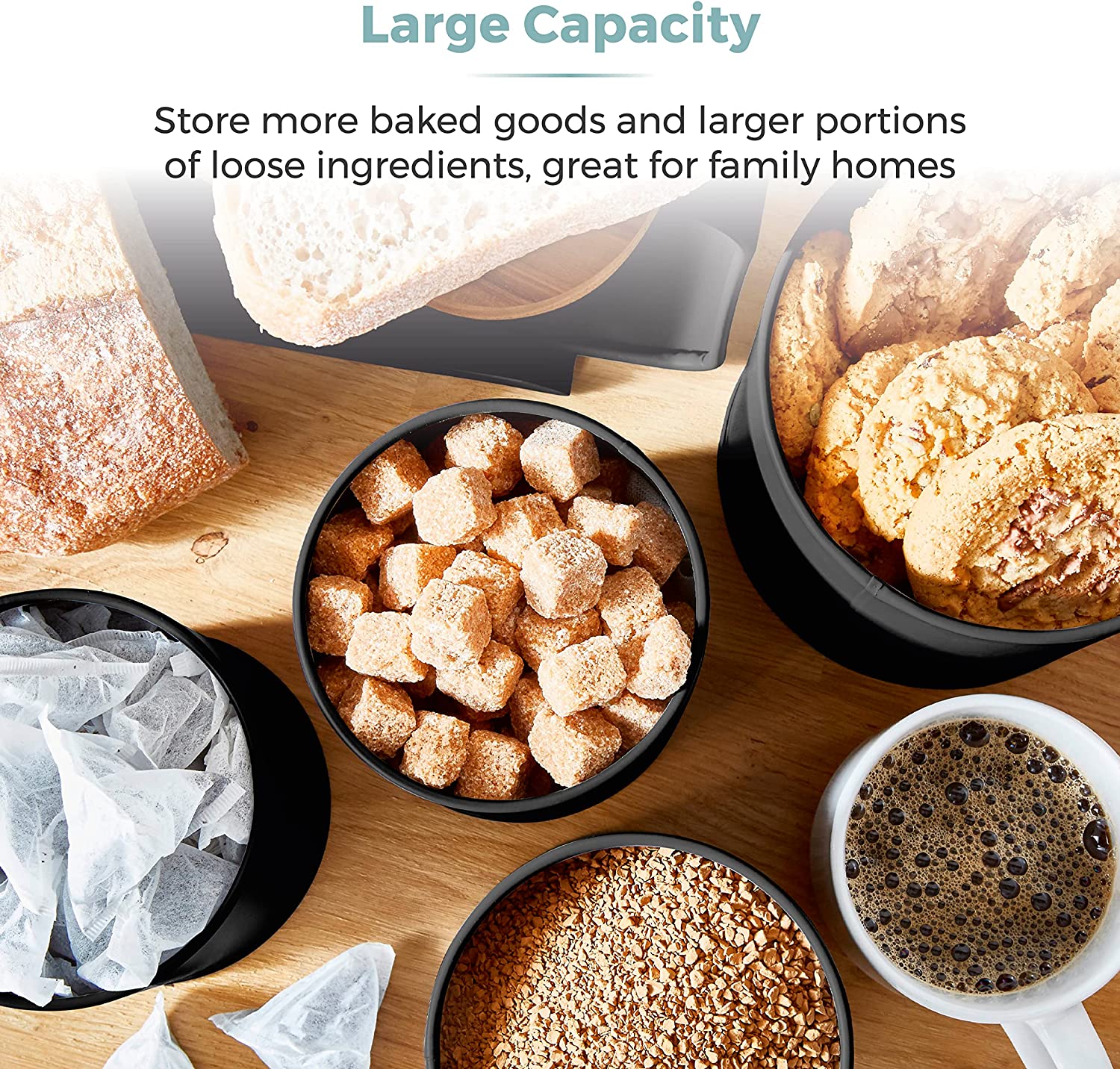 Juego de almacenamiento de 5 piezas de acacia Tower Scandi