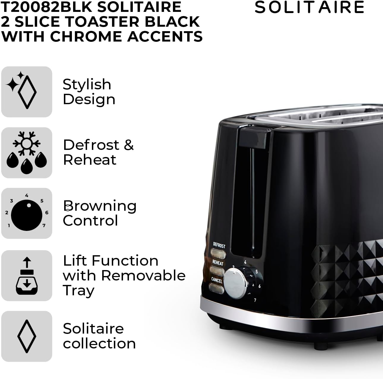 Tower Solitaire 2 Slice Toaster